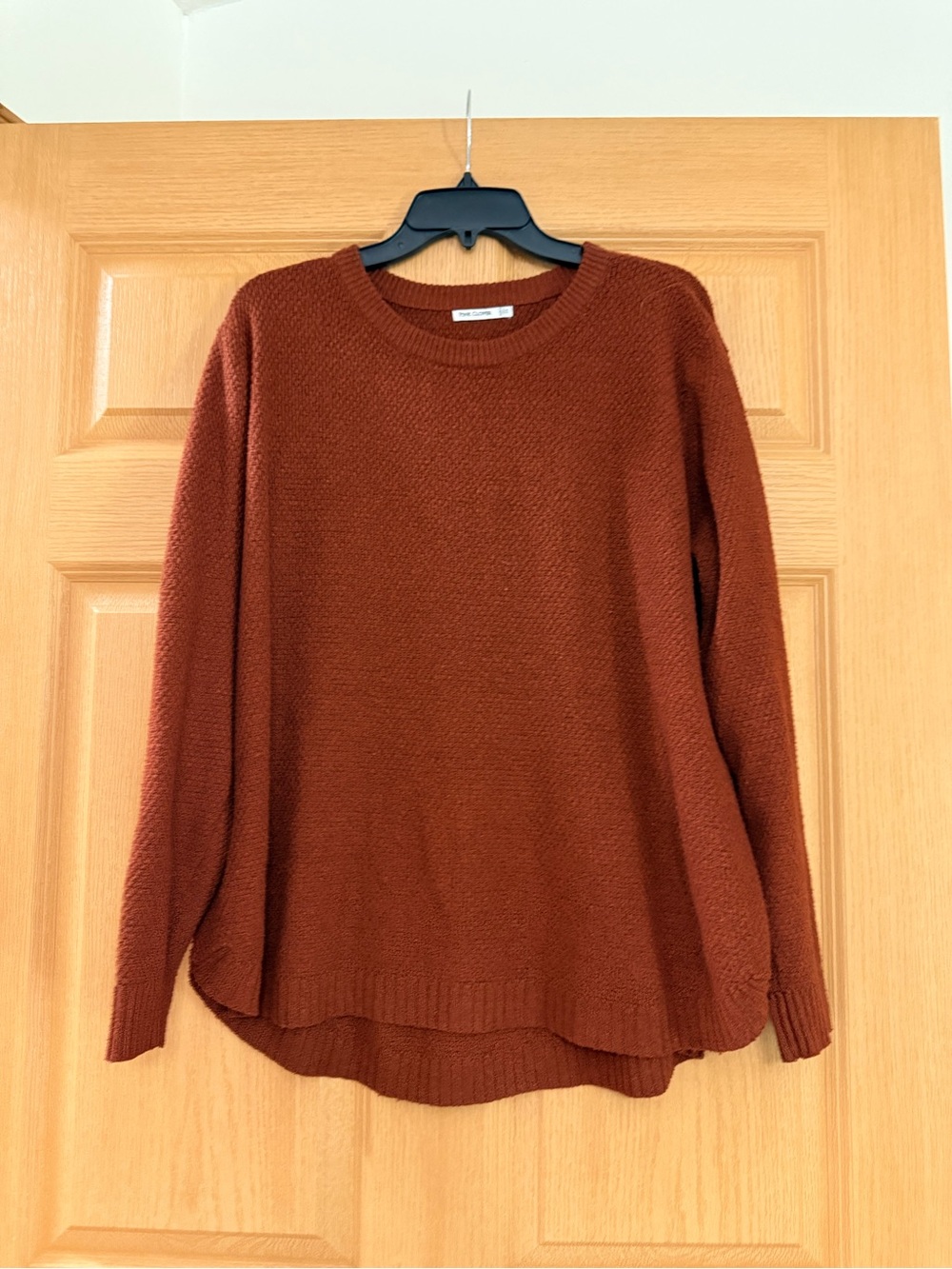 Pink Clover Rust-Colored Crewneck Sweater